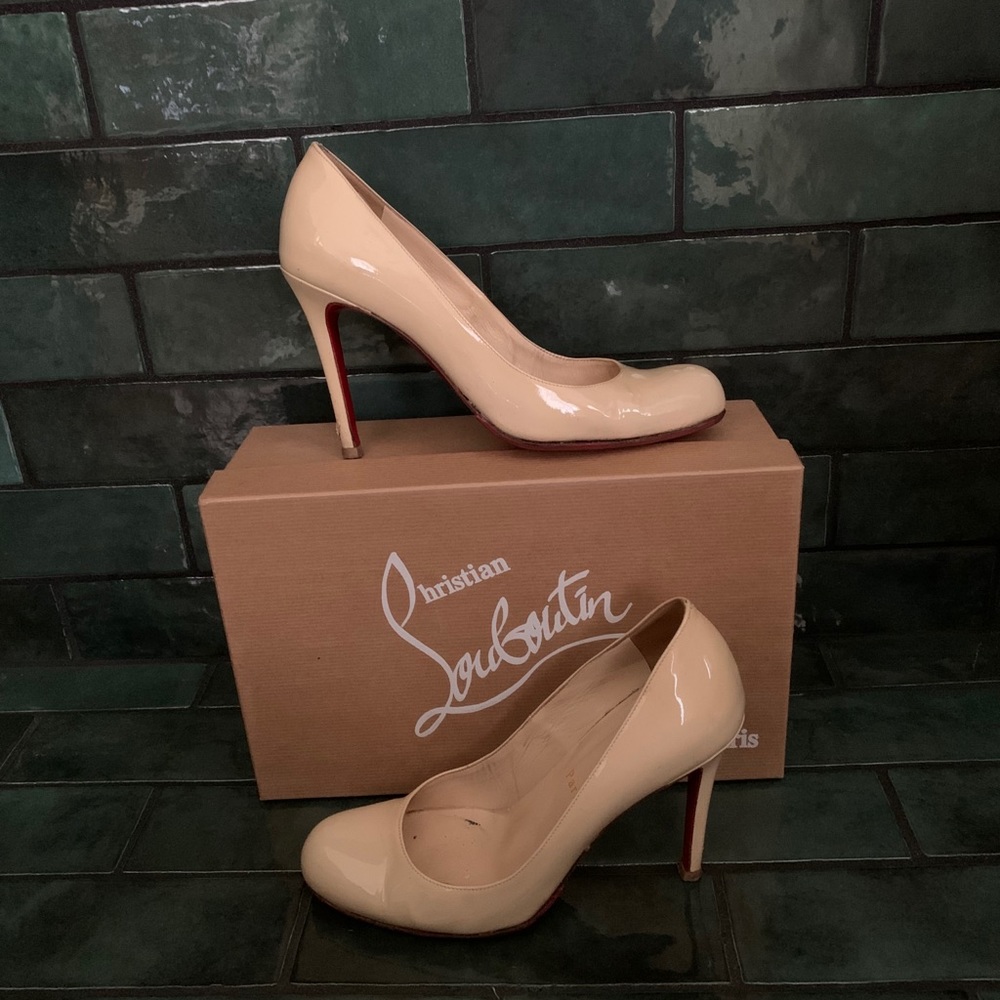 Louboutin Simple 100 in Bone Color Size 37